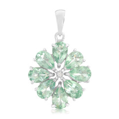 Fluoro Mint Apatite Silver Pendant