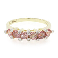 10K Unheated Padparadscha Sapphire Gold Ring