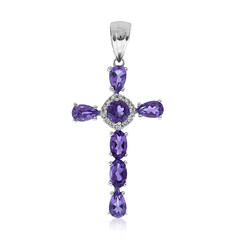 Zambian Amethyst Silver Pendant
