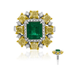 18K AAA Zambian Emerald Gold Ring (CIRARI)