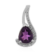 Zambian Amethyst Silver Pendant