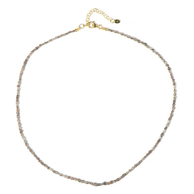 Champagne Diamond Silver Necklace