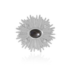 Black Star Sapphire Silver Pendant