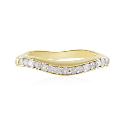 I2 (H) Diamond Silver Ring