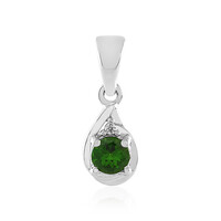 Russian Diopside Silver Pendant