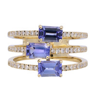 18K AAA Tanzanite Gold Ring (CIRARI)