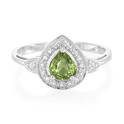 AAA Green Sapphire Silver Ring