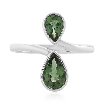 Chrome Apatite Silver Ring
