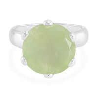 Prehnite Silver Ring
