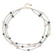 Grey Zircon Silver Necklace (Riya)