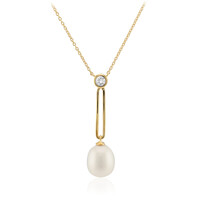 White Freshwater Pearl Silver Necklace