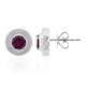 Roshoite Garnet Silver Earrings (Pallanova)