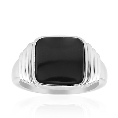 Black Onyx Silver Ring