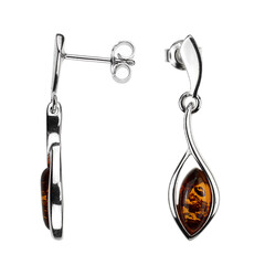 Baltic Amber Silver Earrings