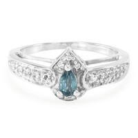 Peacock Kyanite Silver Ring