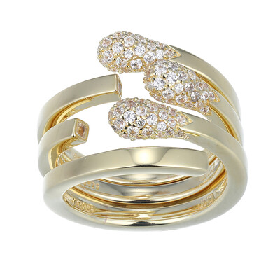 White Topaz Silver Ring (Adela Silber)