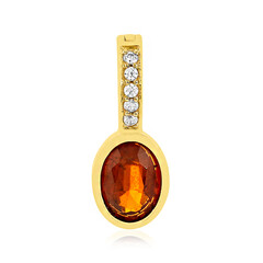 9K Tanzanian Orange Kyanite Gold Pendant