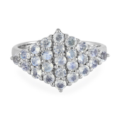 Rainbow Moonstone Silver Ring