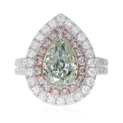 18K SI1 Green Diamond Gold Ring (CIRARI)