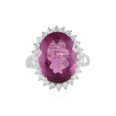 Pink Flouorite Silver Ring