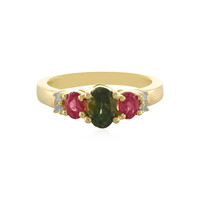 Green Tourmaline Silver Ring