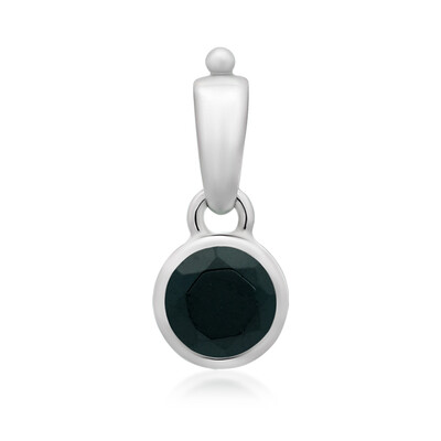 Black Spinel Silver Pendant