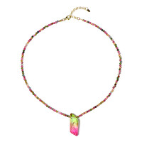 Bi Colour Quartz Silver Necklace