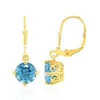 Sky Blue Topaz Silver Earrings
