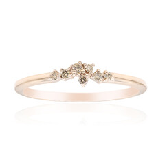 9K SI1 Argyle Rose De France Diamond Gold Ring
