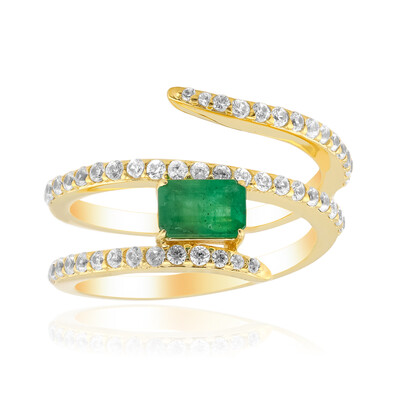Zambian Emerald Silver Ring