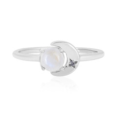 Rainbow Moonstone Silver Ring