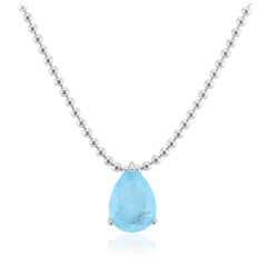 Blue Pastel Quartz Silver Necklace