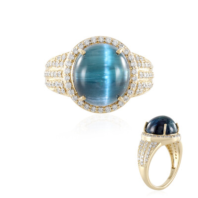 18K Cats Eye Indicolite Gold Ring (AMAYANI)