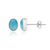 Larimar Silver Earrings