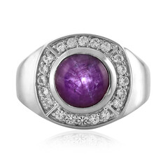 Channapatna Star Ruby Silver Ring