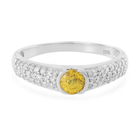 Yellow Sapphire Silver Ring