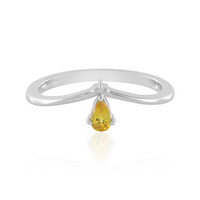 Yellow Sapphire Silver Ring