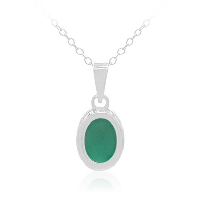 Emerald Silver Necklace