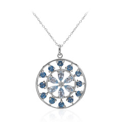 Sky Blue Topaz Silver Necklace