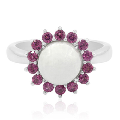 White Jadeite Silver Ring (Annette)