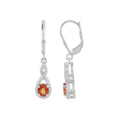 Sunset Sapphire Silver Earrings
