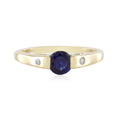 9K Madagascar Blue Sapphire Gold Ring