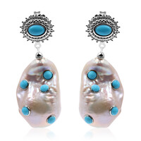 Freshwater pearl Silver Earrings (Dallas Prince Designs)