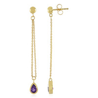Zambian Amethyst Silver Earrings
