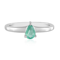 Russian Emerald Silver Ring