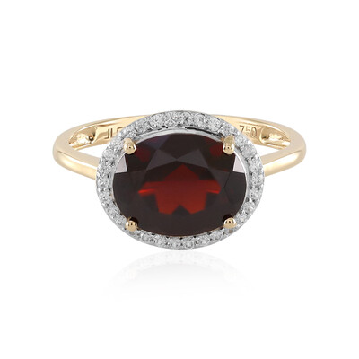 18K Mozambique Garnet Gold Ring