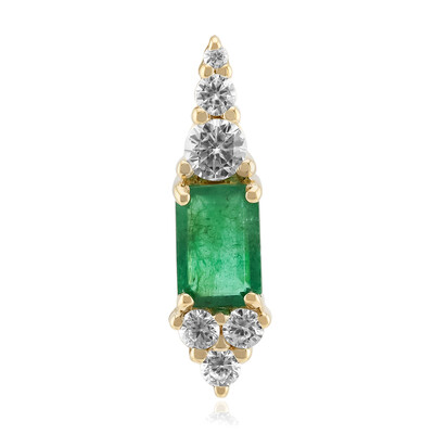 9K Zambian Emerald Gold Pendant