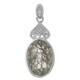 Black Rutile Quartz Silver Pendant