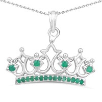 Socoto Emerald Silver Necklace