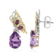 Amethyst Silver Earrings (Gems en Vogue)